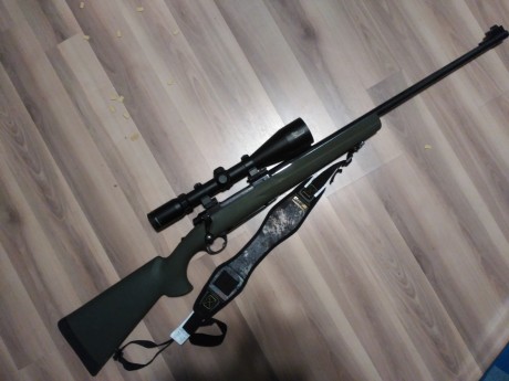 VENDO RIFLE RUGER 77, CALIBRE 338 WIN MAG, CULATA SINTETICA ENGOMADA HOGUE, VISOR BURRIS EURODIAMOND 3-12 00