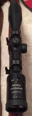 Visor Zeiss conquest 1,8-5,5-38 con anillas warne desmontables el precio incluye el envío, precio 450€ 00