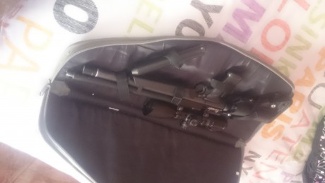 La carabina tiene hecho un tuning por luchó se le a puesto regulador un cañon mejorado un adaptador para 00