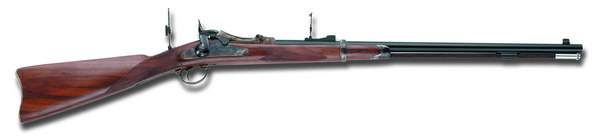 Un familiar está interesado en adquirir un Springfield Trapdoor Officer, calibre 45/70, para participar 00