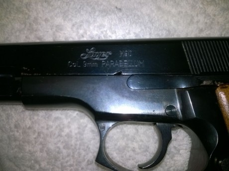 Se vende una Luger M90 9mm en buen estado. El arma se puede probar en Alicante. Precio 300€ con portes 02