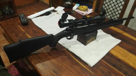 Calibre 308 y decir que tiene unos 20 tiros hechos el carril es tipo warne y las monturas son warne maxima 01