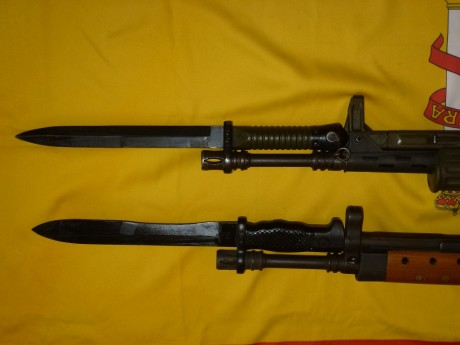 Buenas, vendo estas bayonetas:
1- AK 47 Type .Adoptada en Bulgaria a partir de 1955 y las más parecidas 52