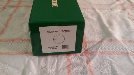Vendo visor Mueller 8-32X44 Nuevo sin USAR 

310 portes incluido si ay que enviar. 320 con anillas incluidas
300 00