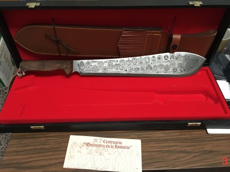 Vendo el Bolomachete del V Centenario Encuentros en la Historia, esta completamente nuevo y con su caja 00
