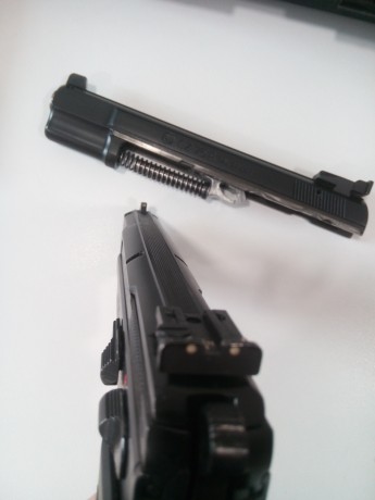 Vendo CZ75 Kadet calibre 22mm en muy buen estado junto a kit del calibre 9mm CZ75B. Incluyo: Grip de goma, 00