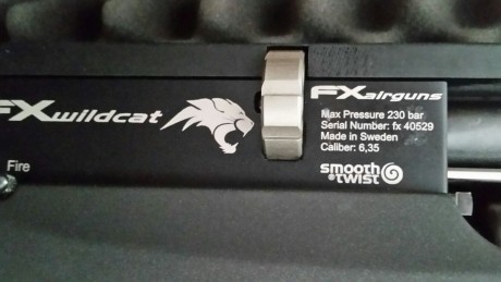 Un amigo vende su carabina pcp fx wildcat 6,35. Tiene 6 meses, apenas a gastado dos cajas de balines. 00