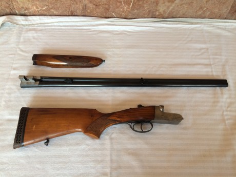 Buenas noches.
Vendo mi paralela Hermanos Zabala, calibre 410 magnum o 36/76. Una gozada tirar con ella, 01
