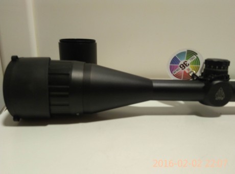Visor leapers comprado en armería española hace 4 meses, con factura. 

4-16x50 AOIEW

Reticula Mil-Dot
Paralaje 110