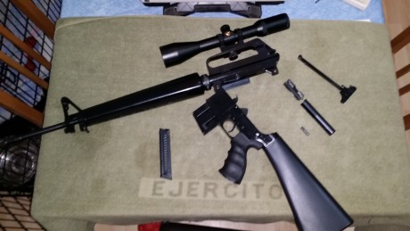 Buenas,vendo esta carabina semiautomatica calibre .22lr replica del mitico m16a1 de vietnam.
 Entrego 00
