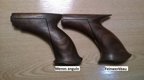 Hola amigos:
Como tenia dolores de codo usando la Underhammer Feinwerkbau, se le hizo esta empuñadura 00