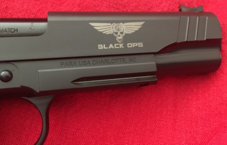 Hola
Vendo: Pistola Para-Ordnance M1911 Black OPS Limited calibre .45 ACP. Capacidad del cargador: 8+1 02