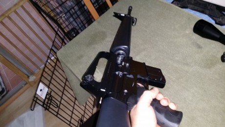 Buenas,vendo esta carabina semiautomatica calibre .22lr replica del mitico m16a1 de vietnam.
 Entrego 40