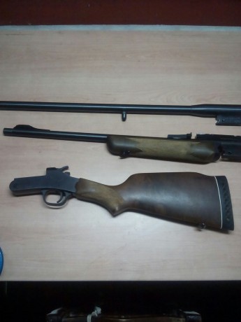 En venta un monotiro Rossi con cañon de .308 (57cm) con rosca homologada y otro adicional del cal 20 (71cm). 02