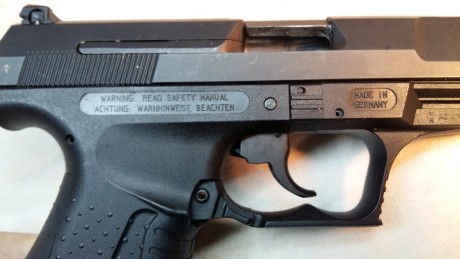 Vendo Pistola Walther P 99 calibre 9mm para inutilizada por fresado en recamara para poner en libro de 02