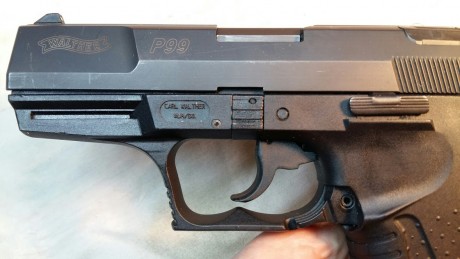 Vendo Pistola Walther P 99 calibre 9mm para inutilizada por fresado en recamara para poner en libro de 01