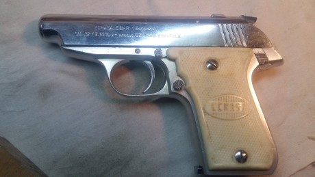 Vendo Pistola Española marca ECHASA inutilizada por fresado en recamara pa 1 Echasa 20160213_092406.jpg 00