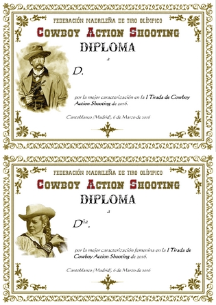   I Cowboy Action Shooting 2016  

1ª Tirada CAS de 2016 de la FMTO el  6 de Marzo  en Cantoblanco

4 10