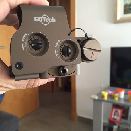 Vendo holográfico EOTECH EXPS3-0 en color FDE, compatible con visión nocturna, con cierre rápido QD para 01