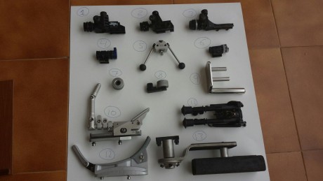 Hola por abandono de aficion vendo todo este material.
1.Diopter Anschutz  7020 con iris de 0.6 a 3.2 00