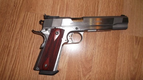 Pongo a la venta mi magnifica pistola Infinity Saepter, calibre 9 mm Parabelum, con alza regulable, esta 01