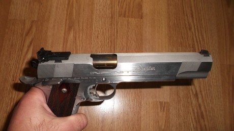 Pongo a la venta mi magnifica pistola Infinity Saepter, calibre 9 mm Parabelum, con alza regulable, esta 00