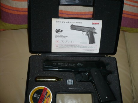 Buena tardes; vendo pistola de airsoft marca colt 1911 A1 unas de las mejores en su genero, esta nueva 01