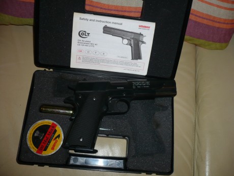 Buena tardes; vendo pistola de airsoft marca colt 1911 A1 unas de las mejores en su genero, esta nueva 00