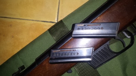 Cambio carabina Erma Wenke del 22( replica de la carabina del ejercito americana M1 de calibre 30 ) y 10