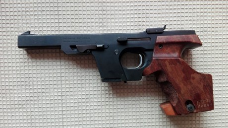 Vendo Walther GSP cal. 22 con empuñadura anatómica marca Rink talla M ( referencia GSP 76 MR80d), o también 01