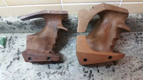 Buenas tardes foreros vendos 2 cachas:
Una Morini para pistola libre talla XL por 130€
Una cacha para 20