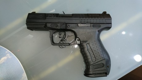 Hola, vendo pistola Walther P99 con maletin original y 2 cargadores en muy buen estado. Mi nombre es Antonio, 02
