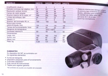 MONOCULAR DE VISIÓN NOCTURNA - MARCA YUKOM - Modelo NV MT1 24021S  2x24
Usado solo para probarlo y asta 20