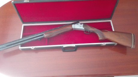 Maginifica superpuesta del calibre 12 con cañon de 73, 4 choques, expulsora. Usada para tiro al plato.

El 01