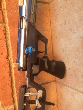 Cambio carabina anschutz AHG F-27 A del 22lr con culata de aluminio y rabera mec, acción y cerrojo de 01