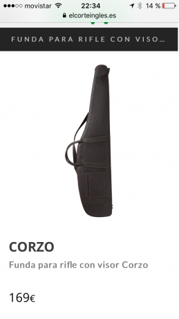 Vendo funda para rifle con visor, en piel, marca Corzo. Está acolchada por dentro para mantener siempre 10