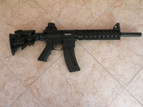 Hola a todos.
Vendo mi carabina Smith & Wesson MP-15 en calibre .22 lr.
Esta estupenda y funciona 01