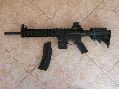 Hola a todos.
Vendo mi carabina Smith & Wesson MP-15 en calibre .22 lr.
Esta estupenda y funciona 00