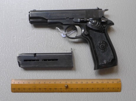 Vendo esta pistola en muy buen estado. Inutilización exclusiva por fresado en la recámara. Lleva marcaje 01