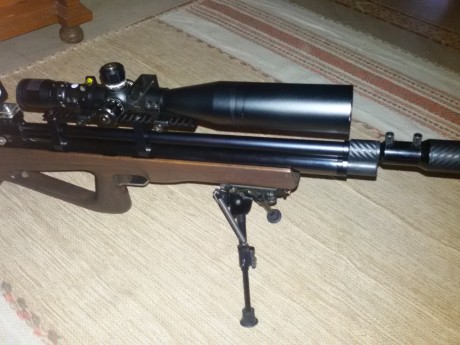 Vendo Air arms S400, en perfecto estado de uso regulada con moderador y visor gamo 3-12 corrector de paralaje 01
