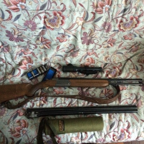 Rifle express superpuesto marca valmet tikka,con selector de tiro en el gatillo,monturas recknagle para 00