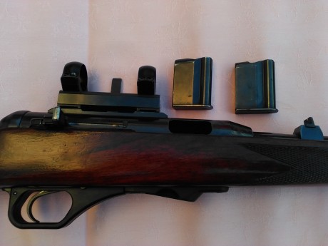 Se vende Carabina Semiautomatica HK 300,calibre 22 magnum,
Monturas originales HK,
2 cargadores de 5,
esta 11