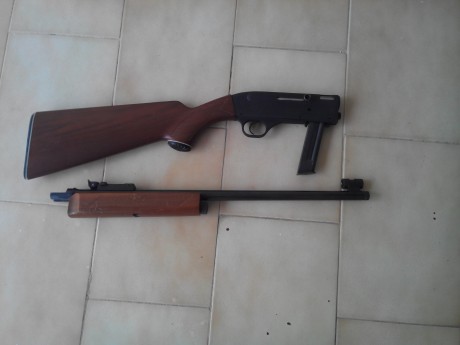 Vendo carabina del cal. 22, marca Gevarm, muy buen estado, desmontable, cañón con rosca y cubre rosca, 02