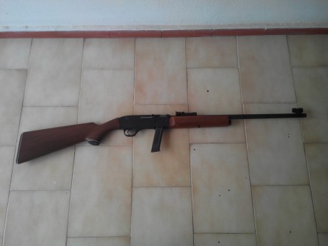 Vendo carabina del cal. 22, marca Gevarm, muy buen estado, desmontable, cañón con rosca y cubre rosca, 00