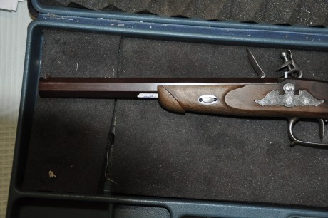 Otra que saco, pistola Le Pague. Cañón de la original de Pedersoli, disparador de Pedersoli, llave de 21
