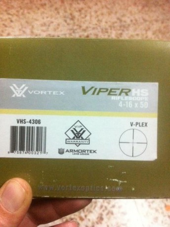 PUES ESO , vendo visor Vortex Viper HS 4-16x50 , nuevecito jamas lo monte , reticula V-plex ,30 mm,tubo 02
