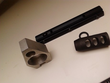 VENDO ocho para hatsan at44 y un muzzle break sin estrenar, de regalo un elevador para rail dovetail, 01