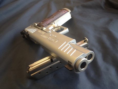 Vendo esta S.T.I. modelo Range Master de 5 pulgadas, SEMINUEVA, calibre 9 pb acabada en cromo mate.
Su 30