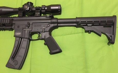 Vendo carabina S&W MP15-22 con visor Contender 4-16x40, la carabina solo ha sido utilizada para hacer 10