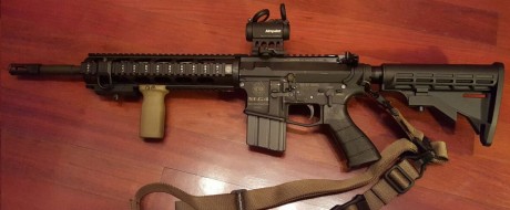 se vende astra stg44 cañon 14,5 paso 1/7

-montura A.R.M.S
-aimpoint micro T-2
-Correa magpul mgs3 coyote, 10